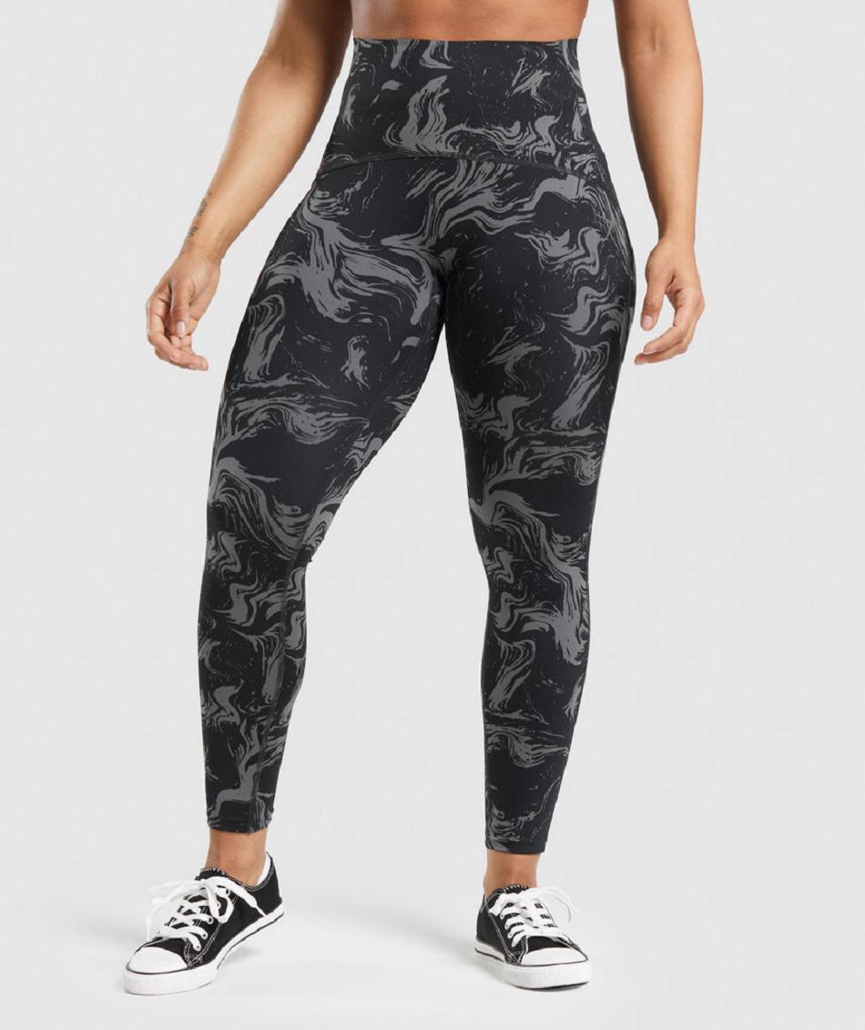 Gymshark Gs Power High Rise Ženske Tajice Crne | HR 4048DFM